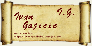 Ivan Gajičić vizit kartica